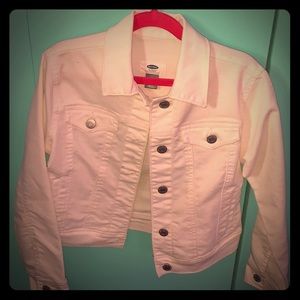 White jean jacket